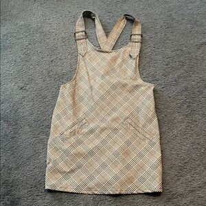 NWT Plaid Pinafore Dress